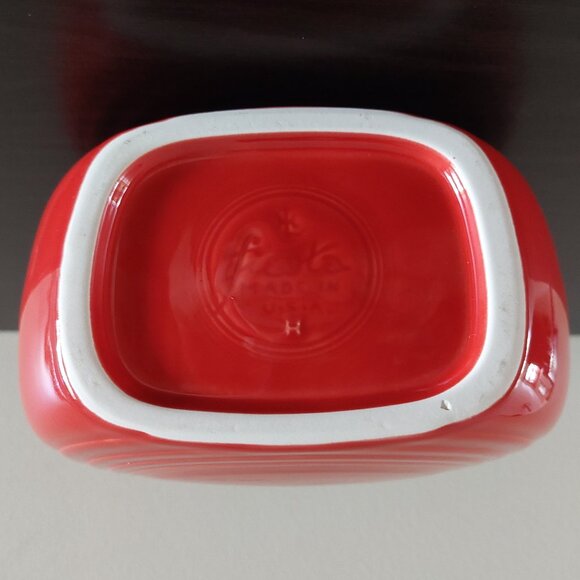 Scarlet Red FIESTAWARE Homer Laughlin Large 7" Disc Water Milk Juice Pitcher EUC - Picture 6 of 7